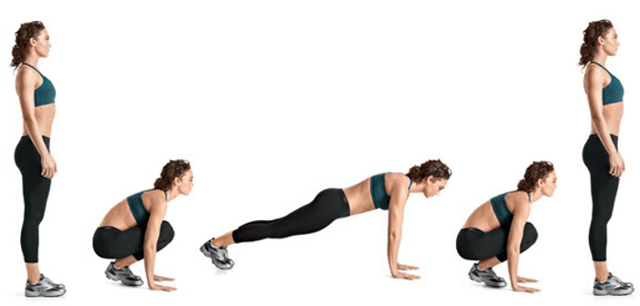 Burpee modificato senza salto finale