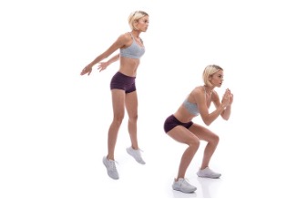 Squat Jump atterra morbido